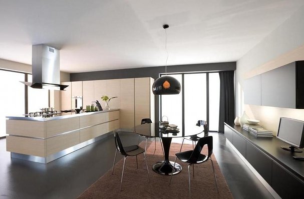 Oyster decorativo con zona living Veneta Cucine